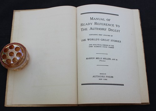 1927 MANUAL OF READY REFERENCE TO THE AUTHOR'S DIGEST ~ MARION MILLS MILLER - Picture 2 of 10