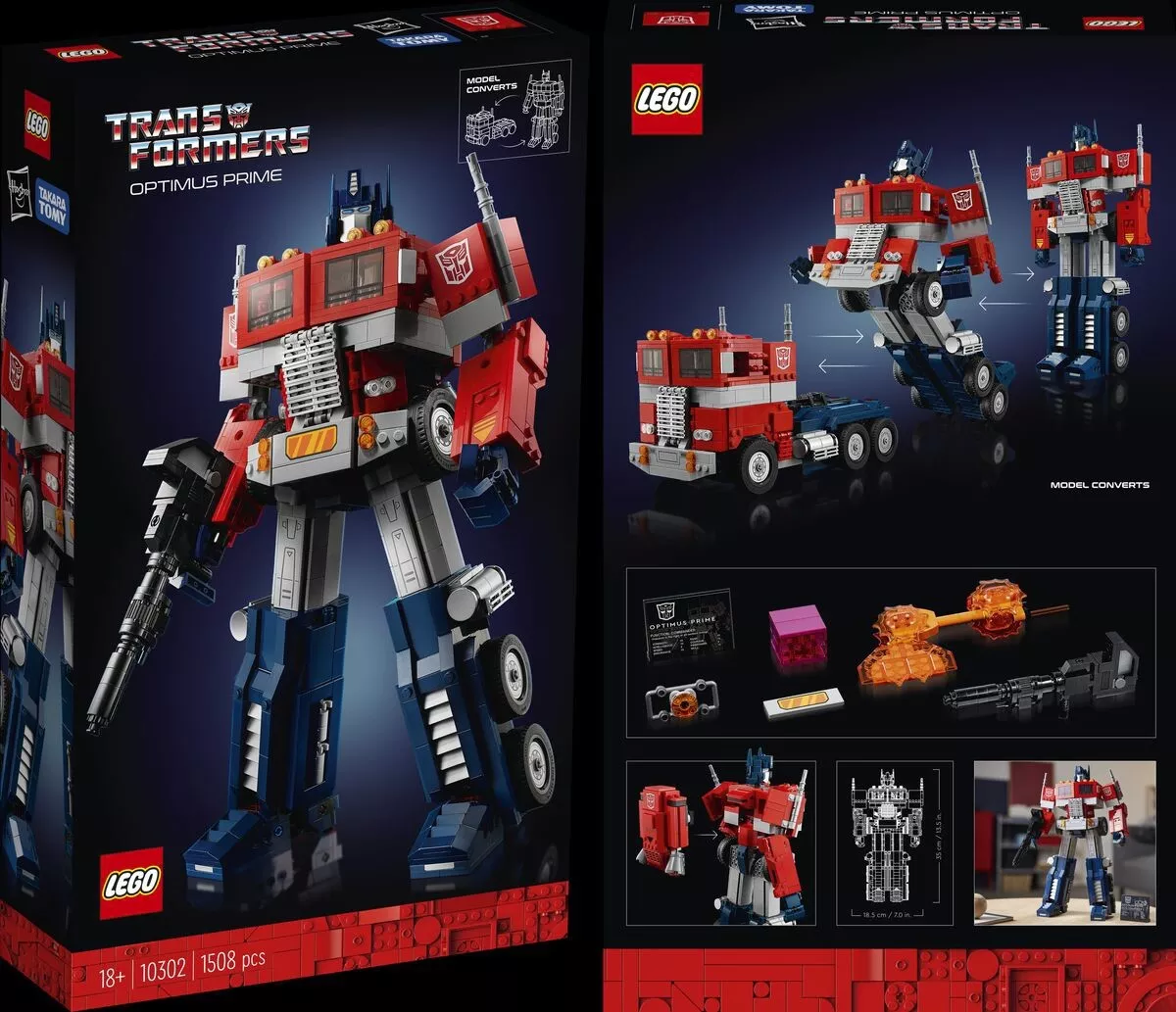 Lego Icons Optimus Prime, Transformers Robot Model Set 10302 : Target