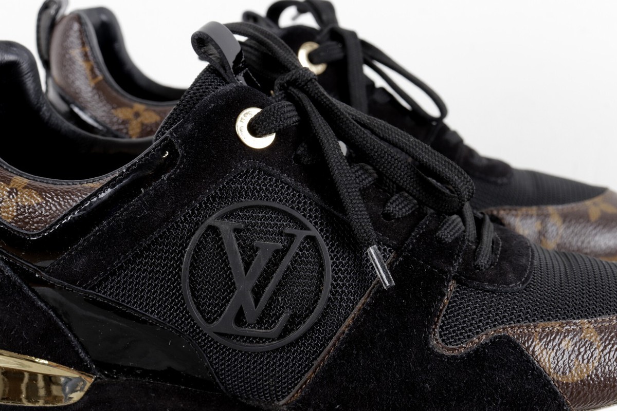 LOUIS VUITTON Monogram Run Away EU37.5 23.5cms Black Brown Leather