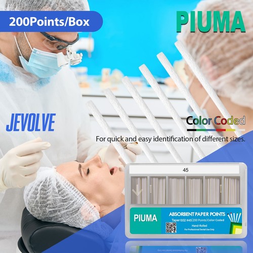 Dental Absorbent Paper Points Tapper Endodontic Root Canal Clean #20-#80 Sizes - Picture 30 of 61