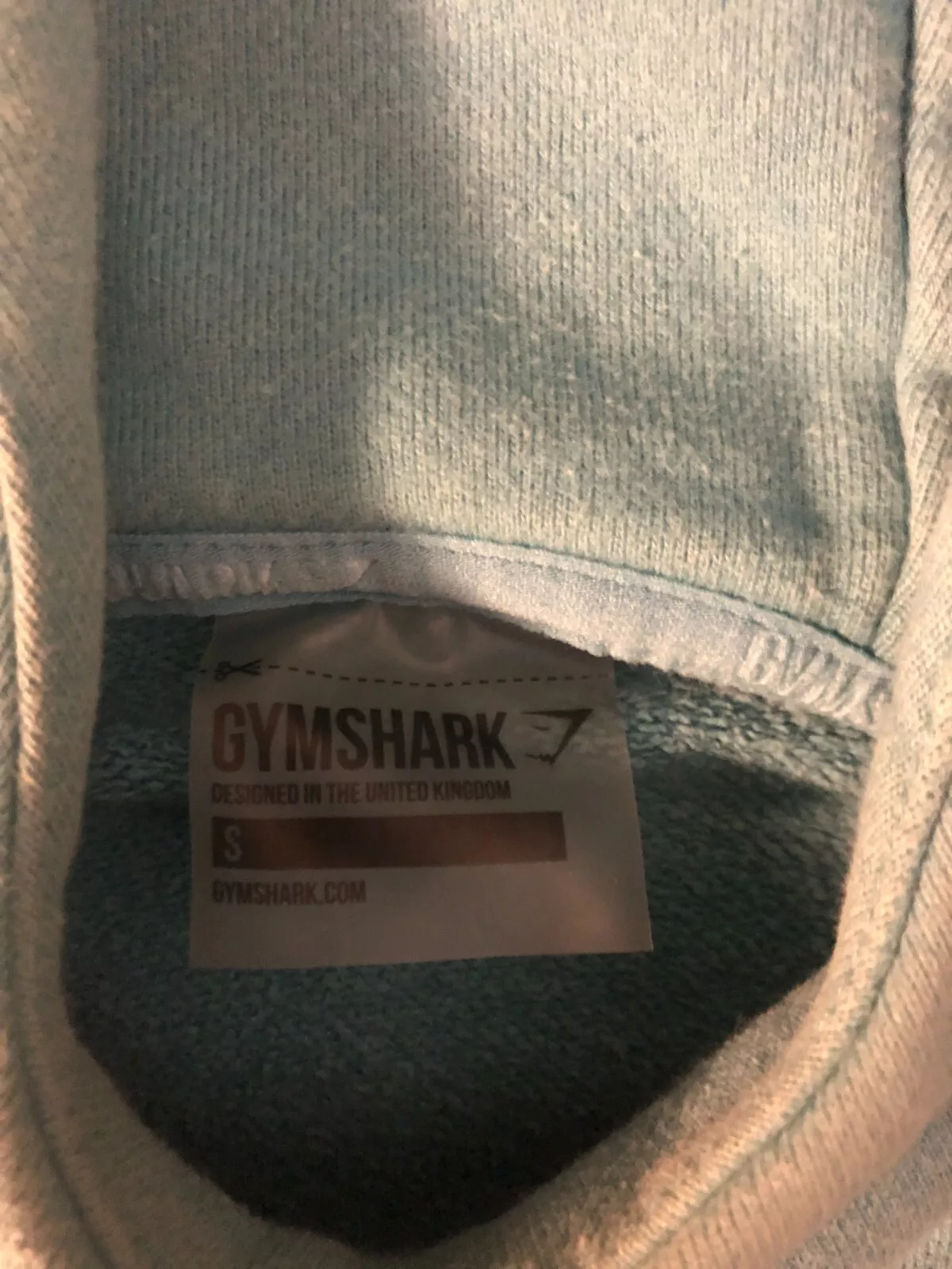 gymshark pullover embroidered box logo high neck cotton hoodie