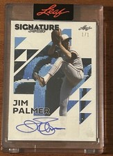 2023 Leaf Signature Series Pixel Waterfall Art JIM PALMER Auto 1/1 Orioles HOF