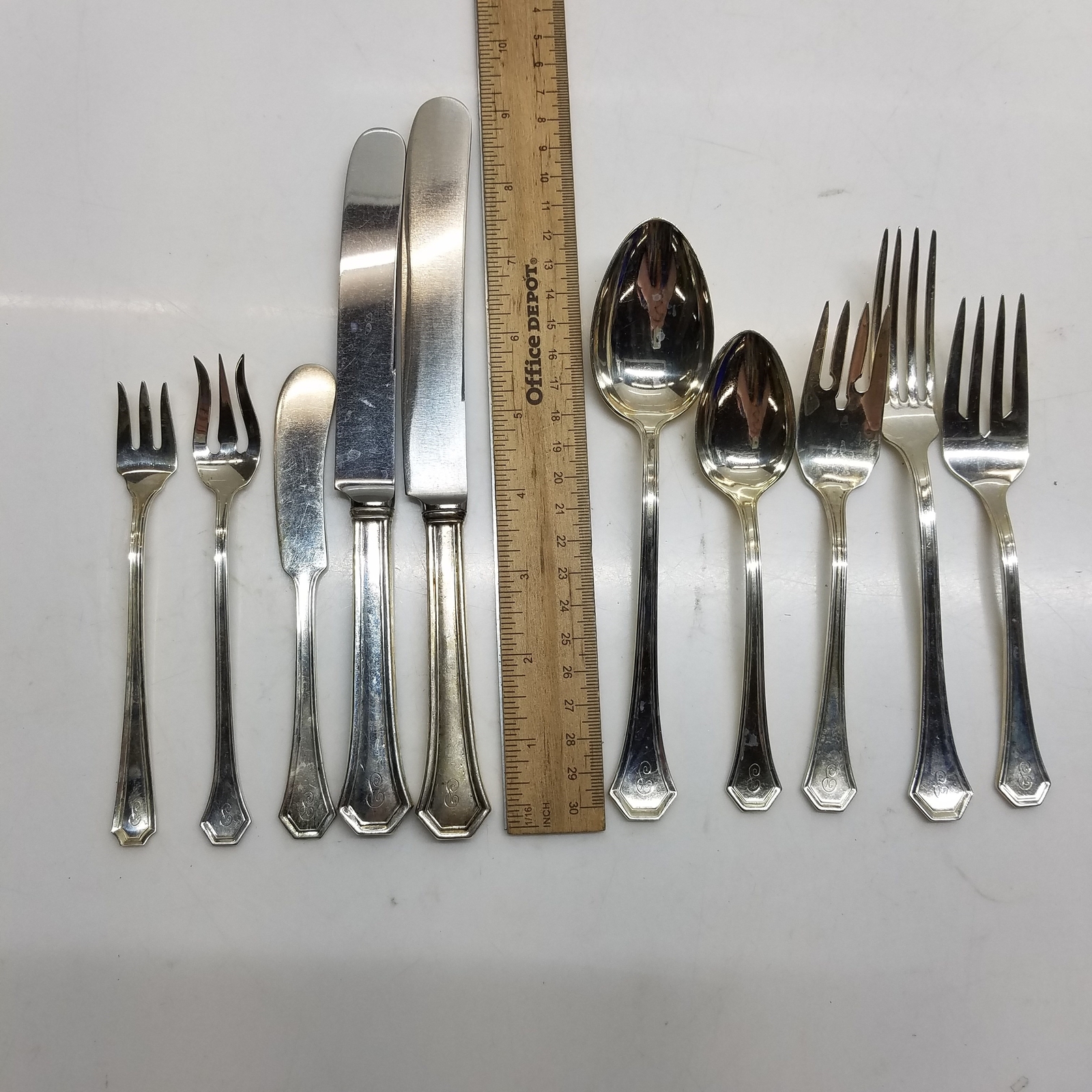 91 Pieces in Box Reed & Barton Columbia Pattern Sterling Flatware eBay