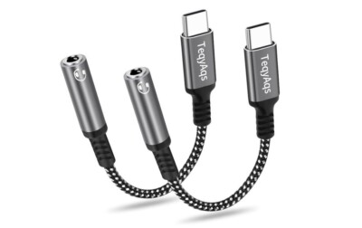 2 PACK USB Type A To 3.5mm Jack Audio Adapter Cable To Aux Female Headphone Mac
