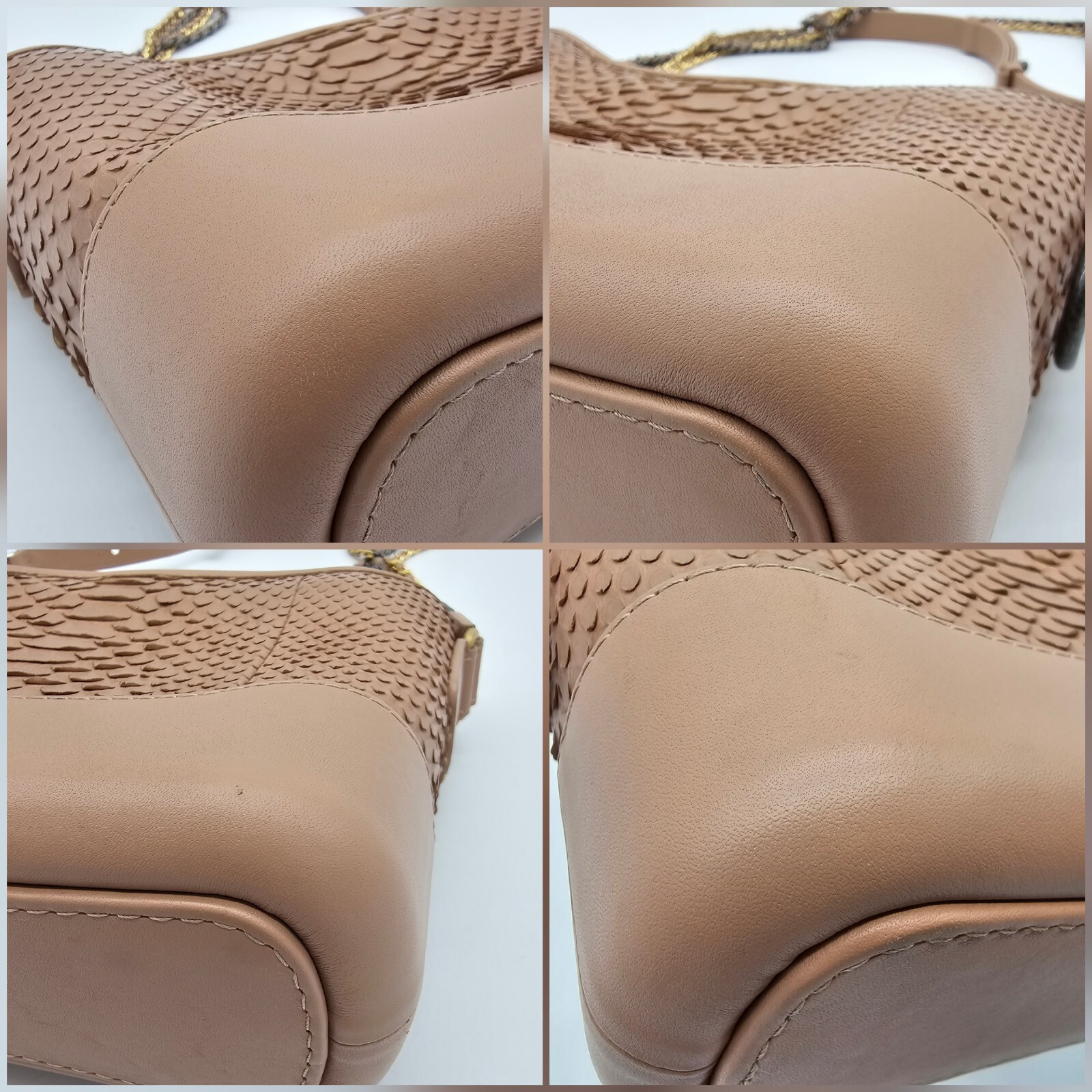 CHANEL Gabrielle Python Snakeskin Small Hobo Nude… - image 7