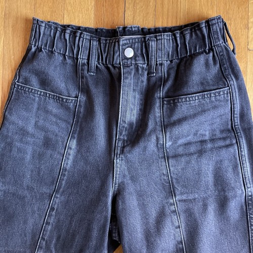 Jeans a palloncino Madewell pull-on taglia S Hobson lavaggio sacchetto di carta vita alta crop rigido - Foto 3 di 11