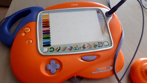Vtech V.Smile Lernkonsole mit Mal Pad und Spiel  VTECH V Tech Konsole 2 Joystick - Bild 3 von 4