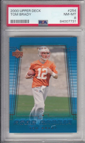 2000 Upper Deck #254 * Patriots Tom Brady (RC) * PSA 8 (NrMt-Mint)