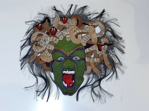Medusa Gorgon Large Handmade Embroidered Patch For Jacket Back - Picture 2 of 10