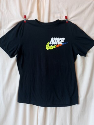 black colorful nike shirt