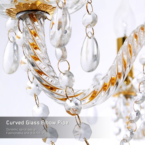 4-Light Crystal Chandelier Modern Ceiling Light Lamp Pendant Fixture Lighting - Picture 6 of 12
