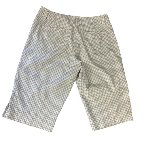 Pantalones Cortos de Golf Nike Para Mujer 12 Marrón Pata de Gallo Ajuste Seco Rendimiento Deportes - Imagen 7 de 12