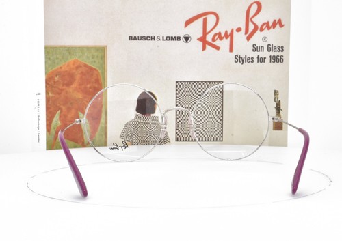 Authentic Ray-Ban Eyeglasses Round Purple Silver Oversize 6392 3031 53-20-145 - Picture 4 of 5