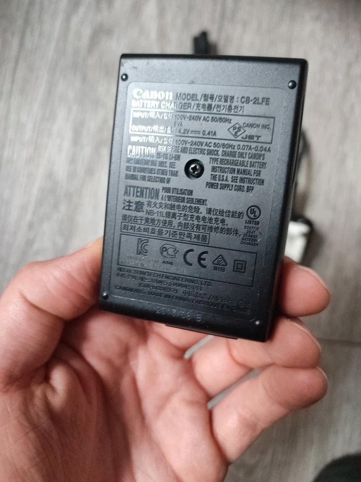 CARGADOR ORIGINAL CANON CB-2LFE CB2LDE BATERÍA NB-11L - A2400is A4000is ELPH 110HS Foto 2 de 3
