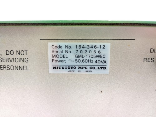 Mitutoyo GML-1705WEC Digital Readout for milling, lathe. - Picture 9 of 9