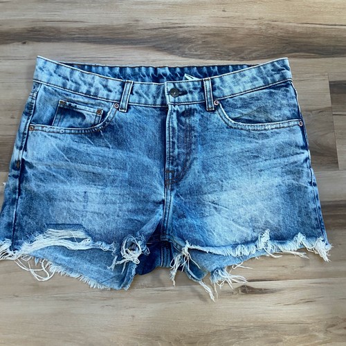 Womens Denim Boyfriend Shorts Size 