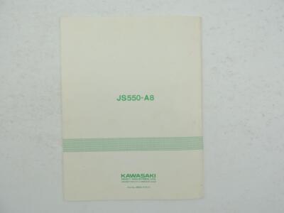 しきページ Kawasaki JetSki Owner's Manual JS550-A8 Part 99920-1458-01 B15055
