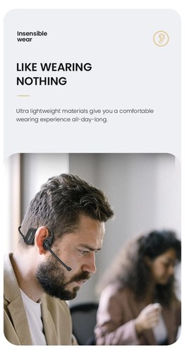 Bone Conduction Earphones With Mic Wireless Bluetooth Headset Sport Headphones - Picture 4 of 12