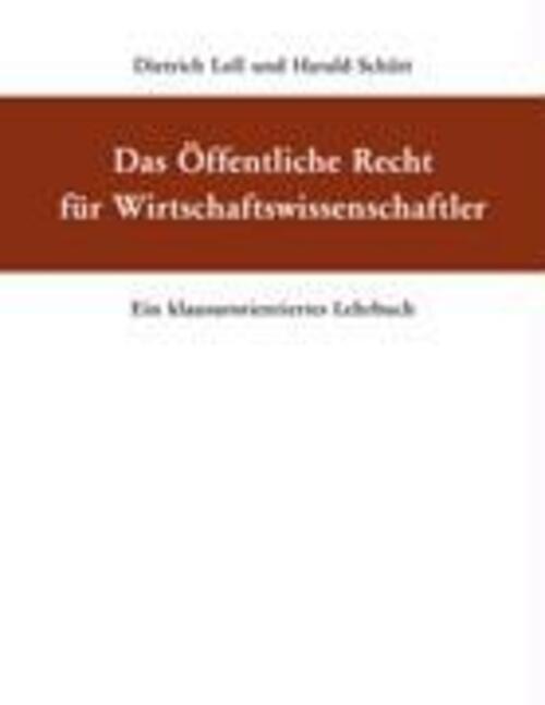 Thumbnail - Das Öffentliche Recht Für Wirtschaftswissenschaftler Harald Schütt