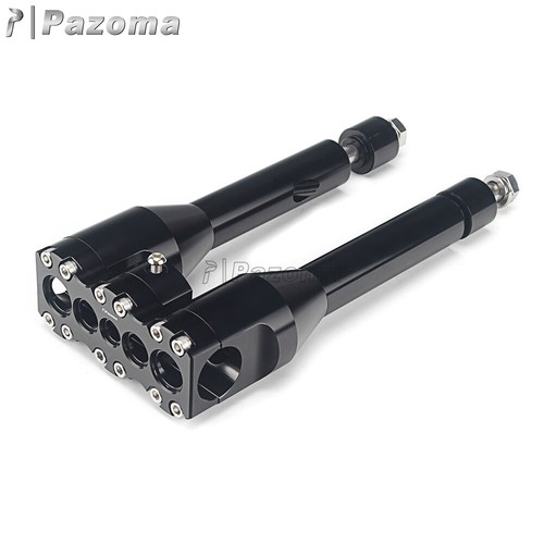 1.5'' Handlebar Risers Kit 8'' + 1'' Rise For Harley Davidson Club Style Black - Picture 10 of 11