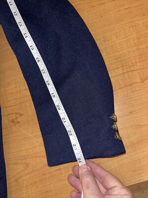 Vintage 1970s McGregor polyester mens 2 piece suit navy blue
