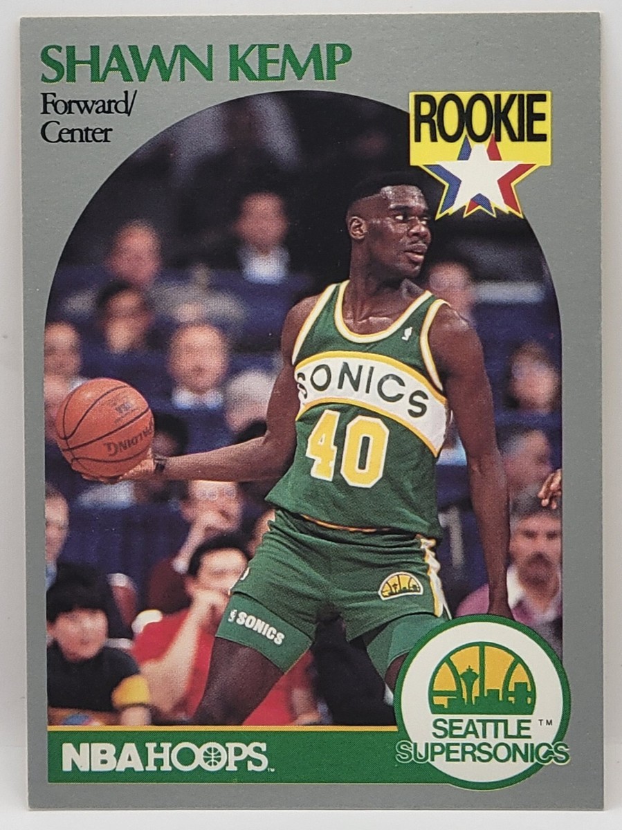90-91 NBA Hoops Shawn Kemp Rookie Card (Seattle Supersonics) #279
