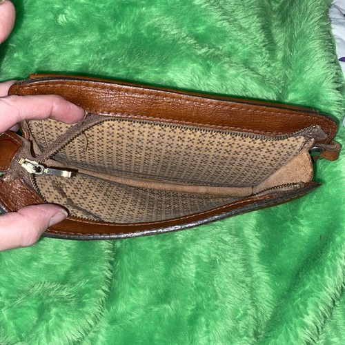 Vintage Men Genuine Leather Clutch Bag Handbag Wrist Wallet Man Bag 80’s Yuppie - Bild 4 von 7