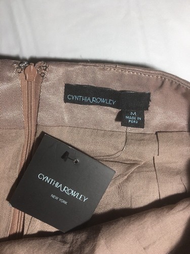 Cynthia Rowley Anthropologie WomenTiered Ruffle Tan Grey Shimmer Skirt SZ M - Picture 4 of 5