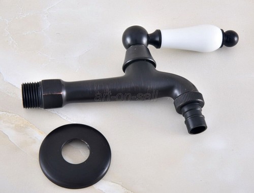 Oil Rubbed Bronze Cold Water Wall Tap Garden Faucet Washing Machine Water Tap - Picture 8 of 8
