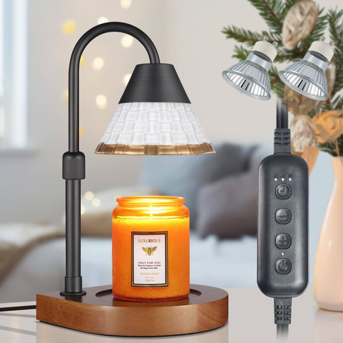 Candle Warmer Lamp with Timer, Dimmable Electric Candle Warmer,Candle Melter for