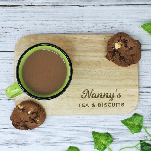 Personalised Grandad's Tea & Biscuits Board Wooden Snack Tray Father's Day Gift - Picture 22 of 23