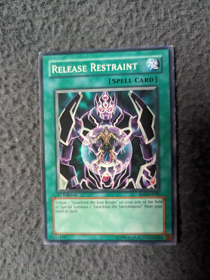 1996 Yugioh Yu-gi-oh card 1st Edition Release Restraint SD5-EN032