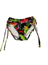 vtg venus bikini BOTTOMS BLUE HAWAIIAN PRINT Waist 20-26 XXS-XS FLAW