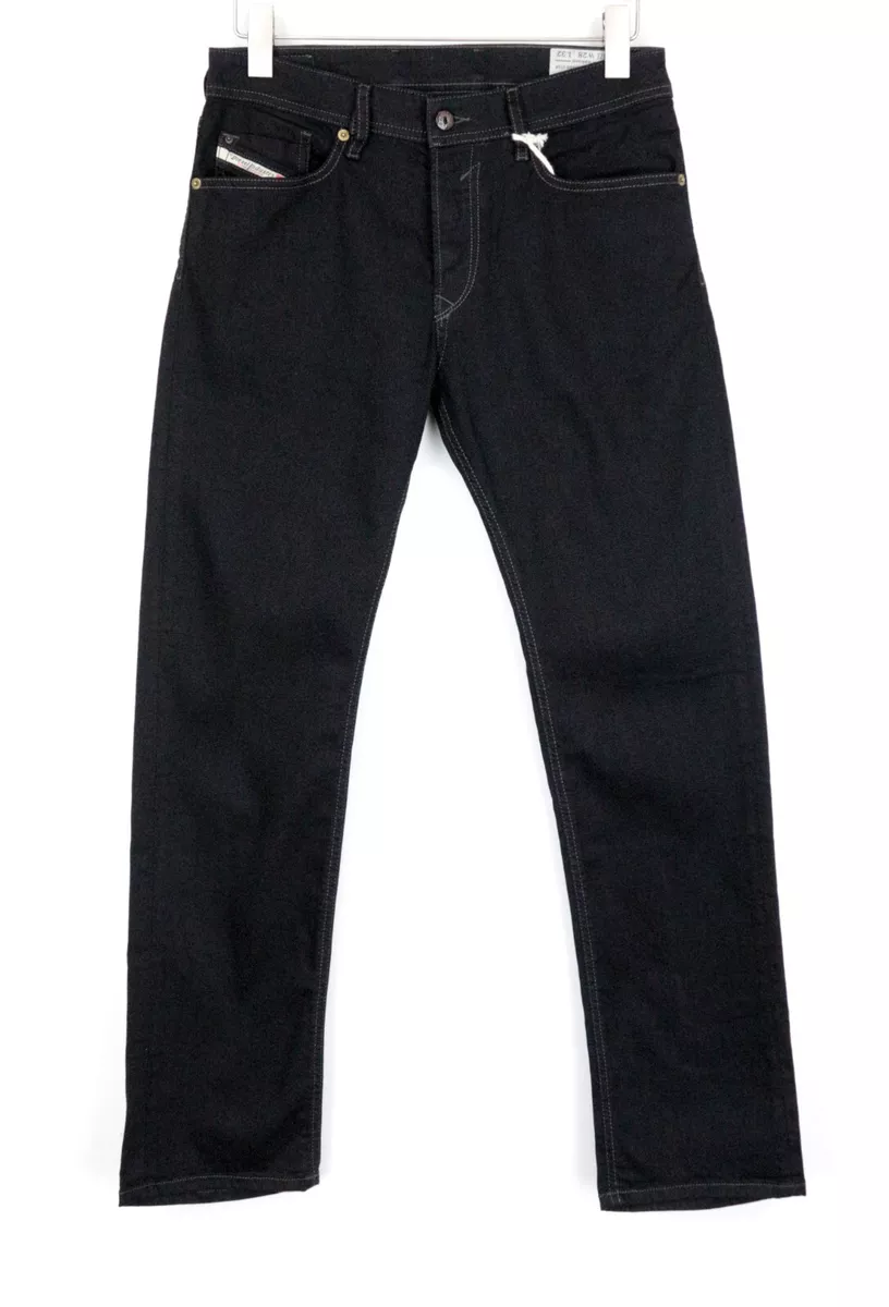 DIESEL Waykee 0886Z Men Jeans W29 L32 Straight Black Cotton
