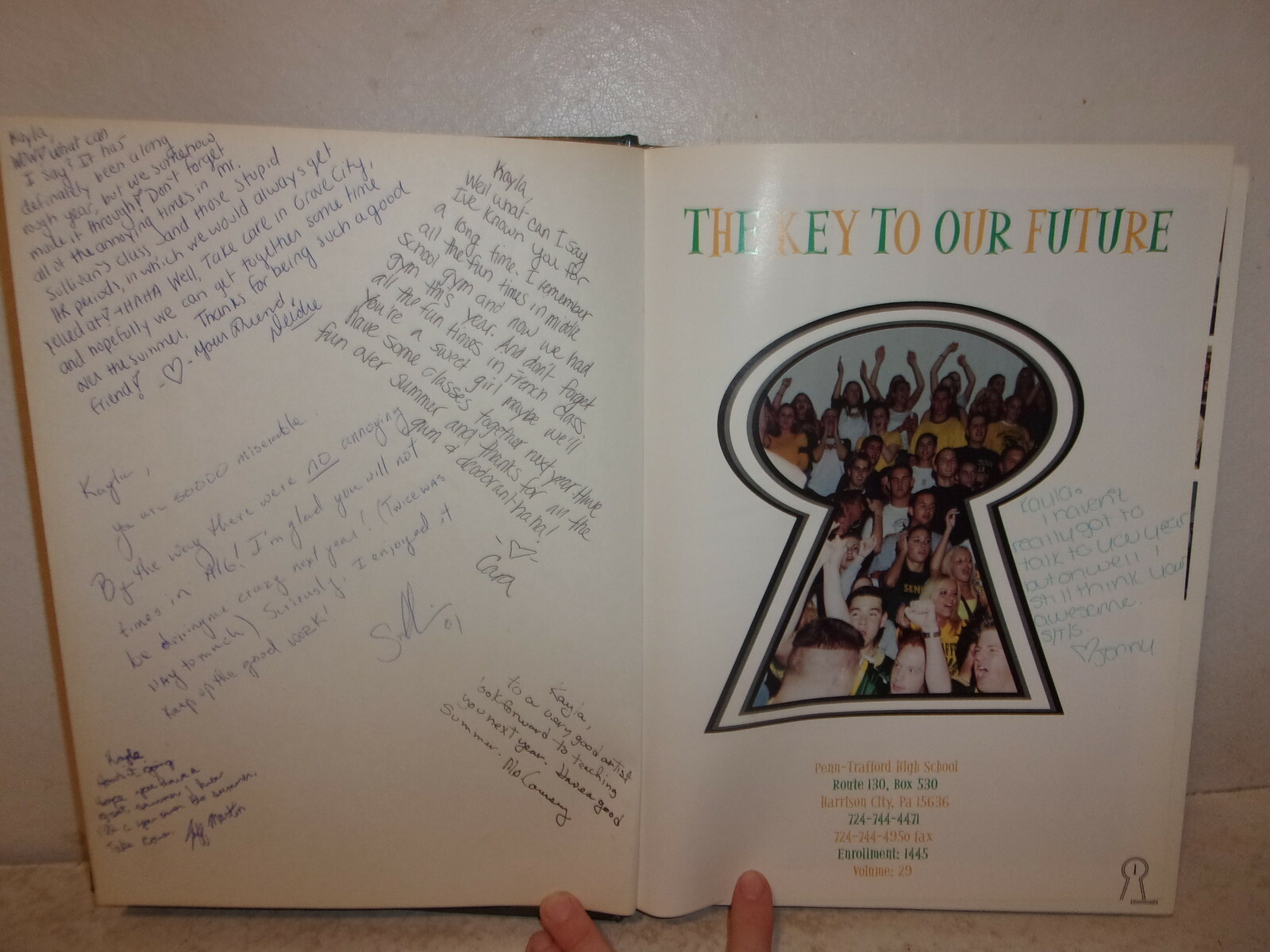 2001 PennTrafford High School Yearbook Key To Our Future Harrison