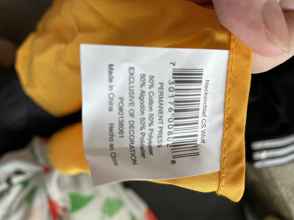 BSA Boy Scouts of America Yellow & Blue Cub Scouts Neck Scarf Bandana - Image 2 of 2