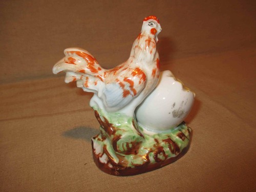 ancien encrier en porcelaine de vieux Paris poule XIX ème - Picture 2 of 3