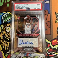 2020-21 Panini Prizm Daniel Oturu Rookie Signatures Auto PSA 7 NM! 🏀🏀🏀