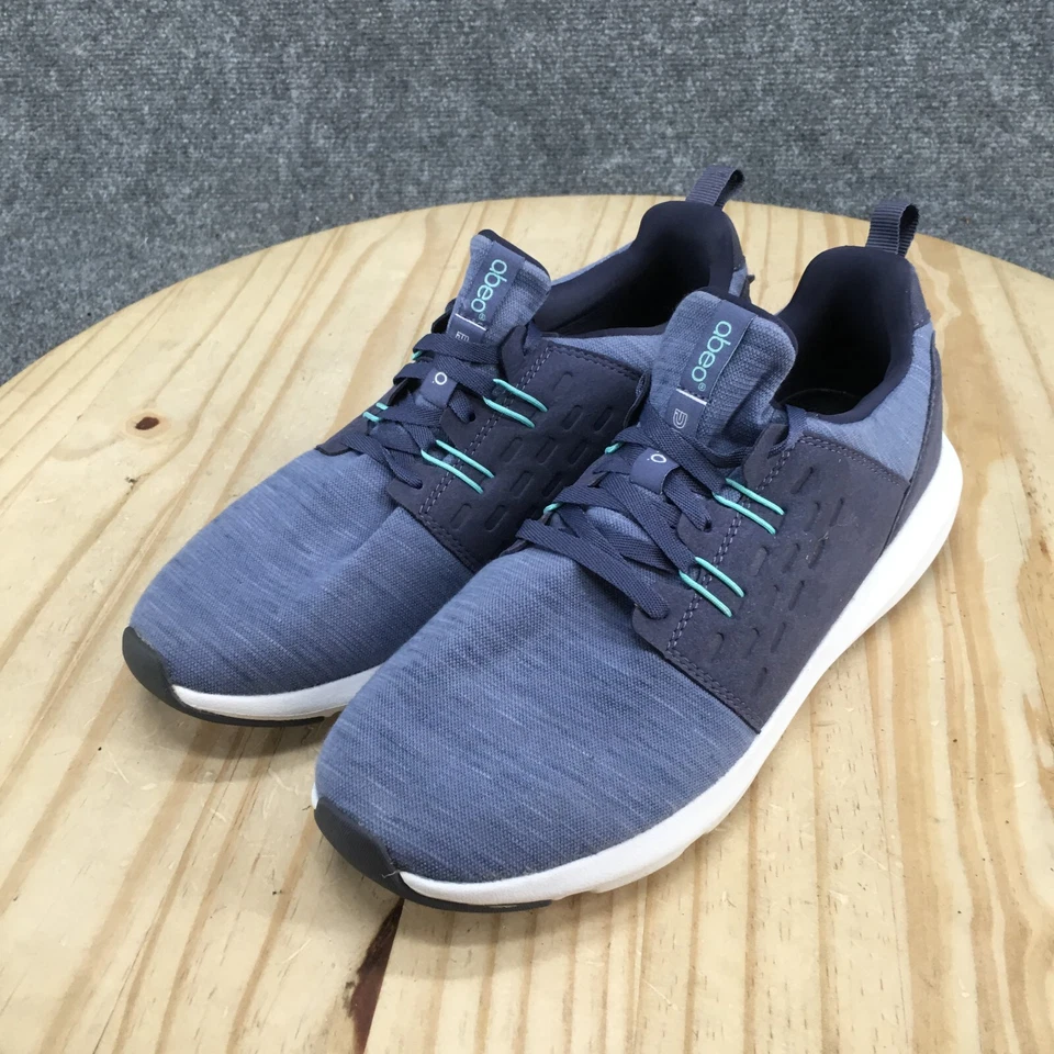 Abeo Zapatos Mujer 9.5 W Lite Everett Deportivos Bajos Tenis Tela Azul Con Cordones Foto 3 de 4