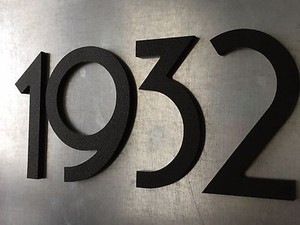 Details about 4 inch Magnetic Art Deco house numbers for doors, houses, mailboxes, garages