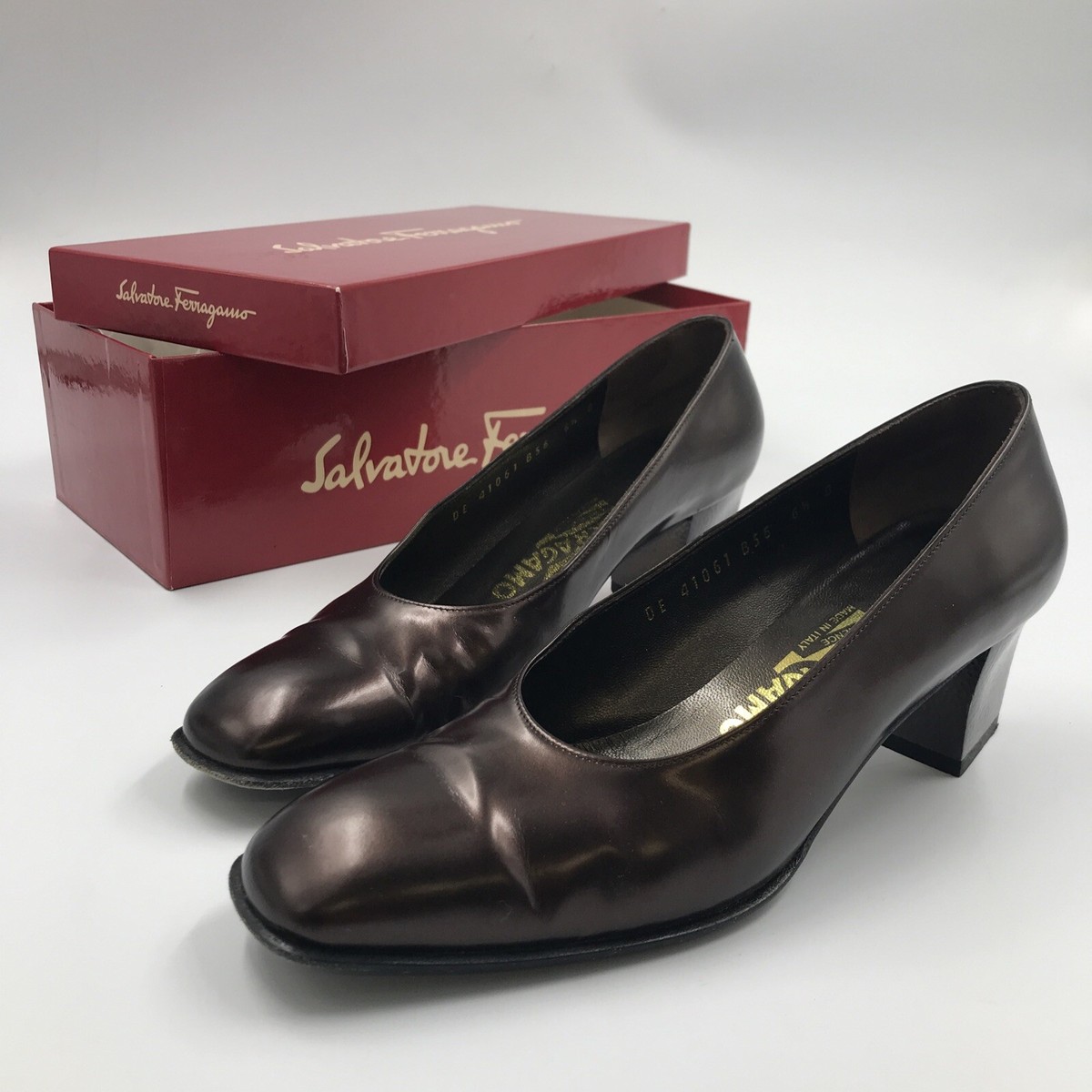 Salvatore Ferragamo ブラックパンプス 6.5 B