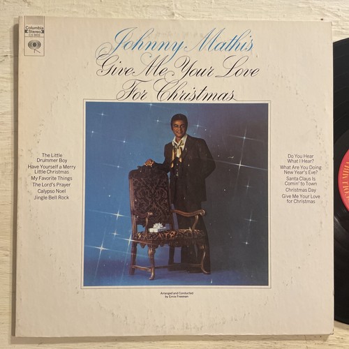 Johnny Mathis Give Me Your Love For Christmas LP Columbia Stereo Holiday M-!!!! - Picture 2 of 4