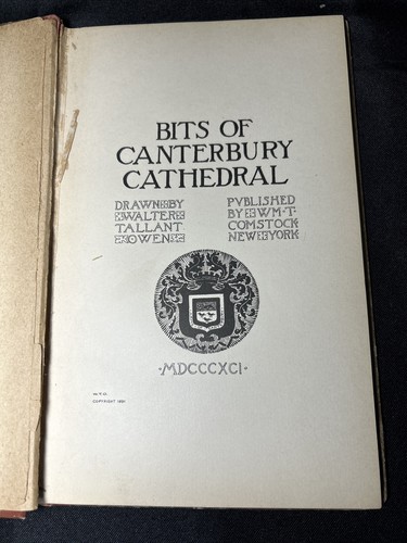 Bits of Canterbury Cathedral von Walter Tallant Owen 1891 William T Comstock HC - Bild 6 von 24