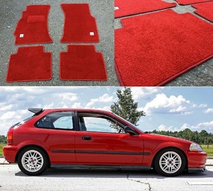 Fit For Honda Civic Ek 9 Custom Floor Mats Carpet Set 4pcs Type R Style 1996 00 Ebay