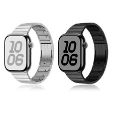 Stainless Steel Link Bracelet Band for Apple Watch 10 9 8 7 6 5 4 3 SE Ultra 2