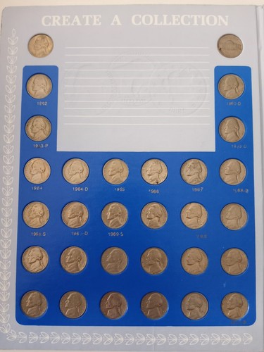 Vintage H.E. Harris Create A Collection Nickels 1962-1996 Coin Collection - Picture 4 of 5