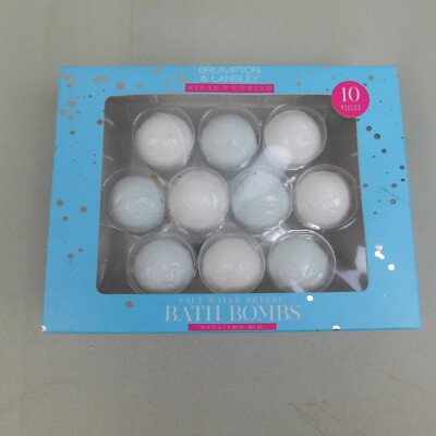 Brompton & Langley 10pk Salt Water Breeze Bath Bombs #9020