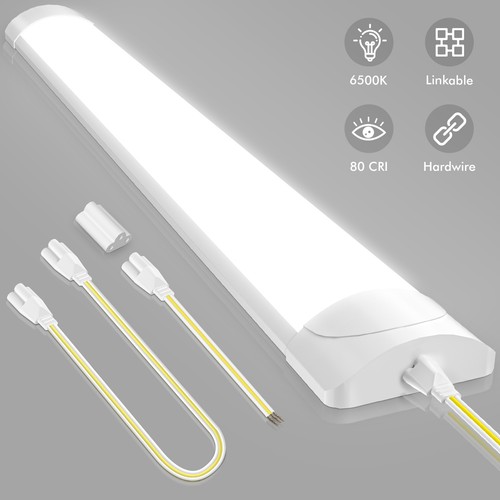 1-5FT LED Strip Light Batten Tube Light Office Shop Garage Ceiling Lamp Daylight - Picture 20 of 29