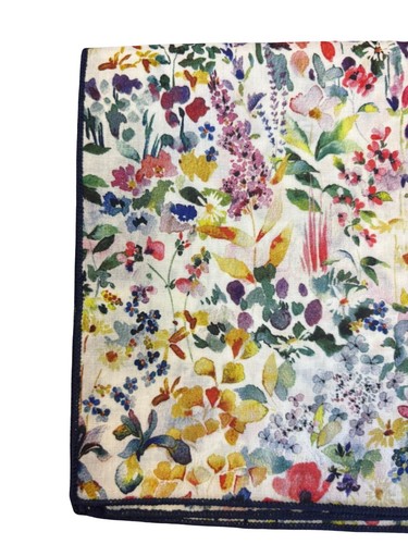 Corbata a juego bolsillo cuadrado pajarita flor silvestre estilo libertad acuarela algodón - Imagen 7 de 41
