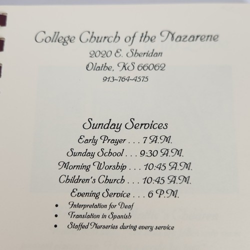 Mattie's Munchies Memories Olathe KS Cookbook College Church of Nazarene Uphaus - Picture 4 of 18
